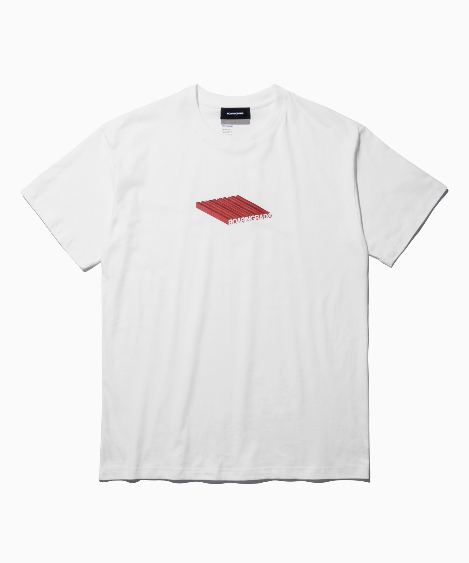3D logo t-shirt white - 로어링라드(ROARINGRAD)