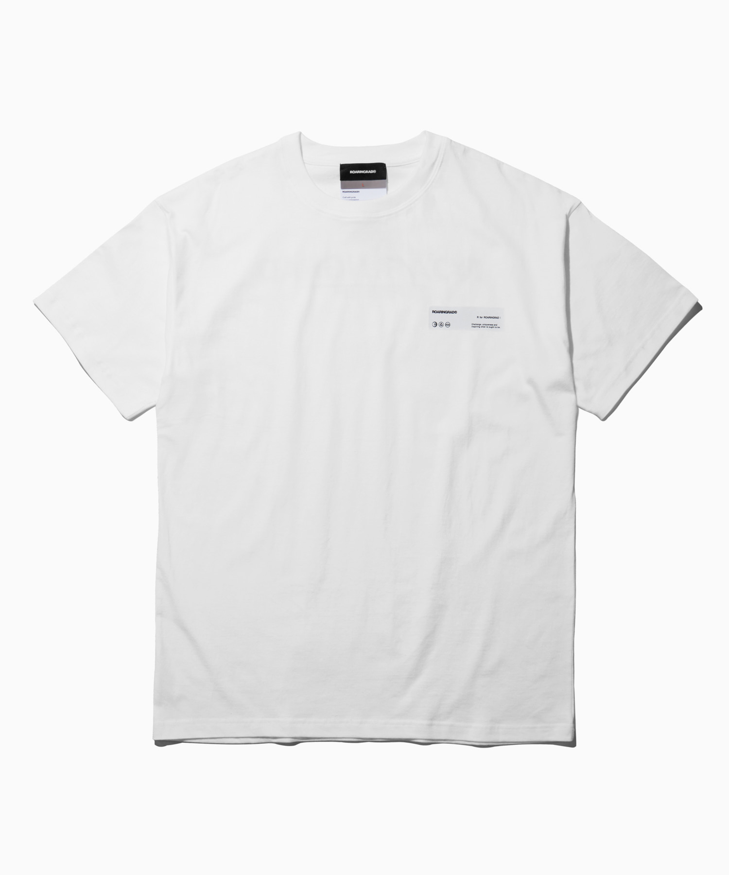 flim signature logo t-shirt white - 로어링라드(ROARINGRAD)