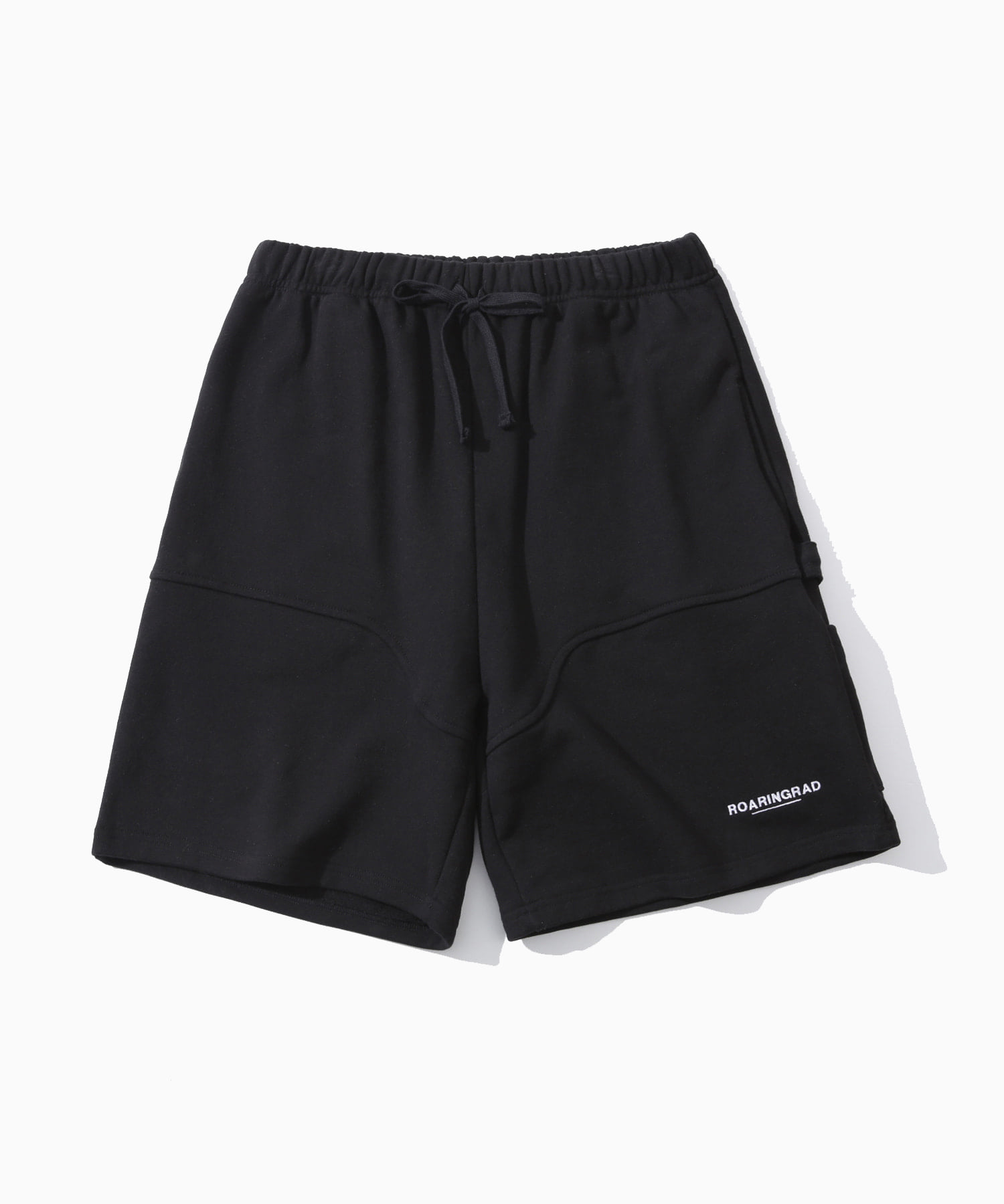 pocket sweat half pants black - 로어링라드(ROARINGRAD)