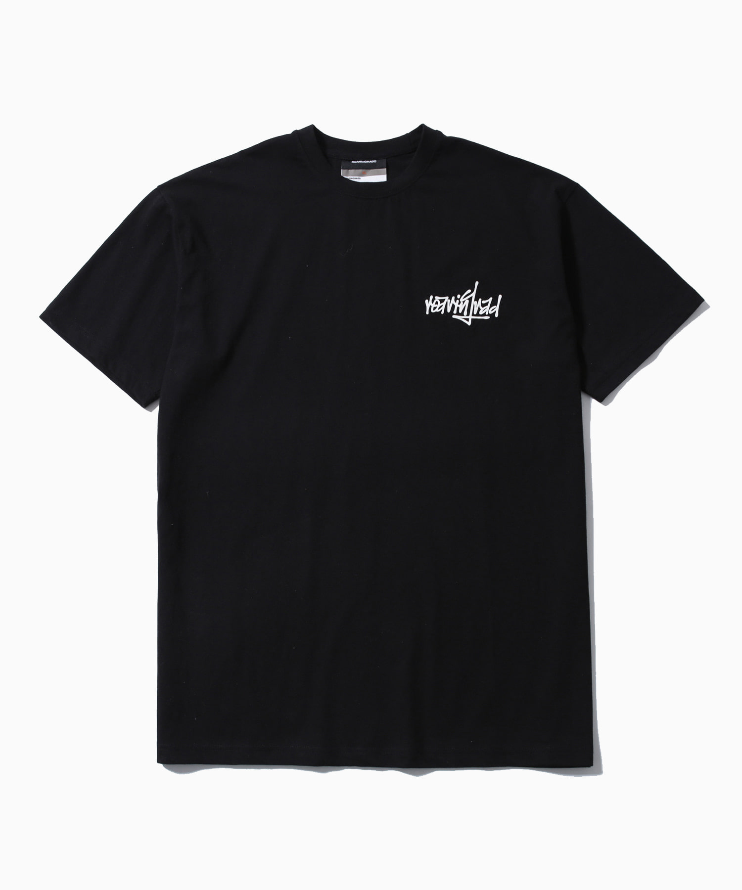 cursive logo t-shirt black - 로어링라드(ROARINGRAD)