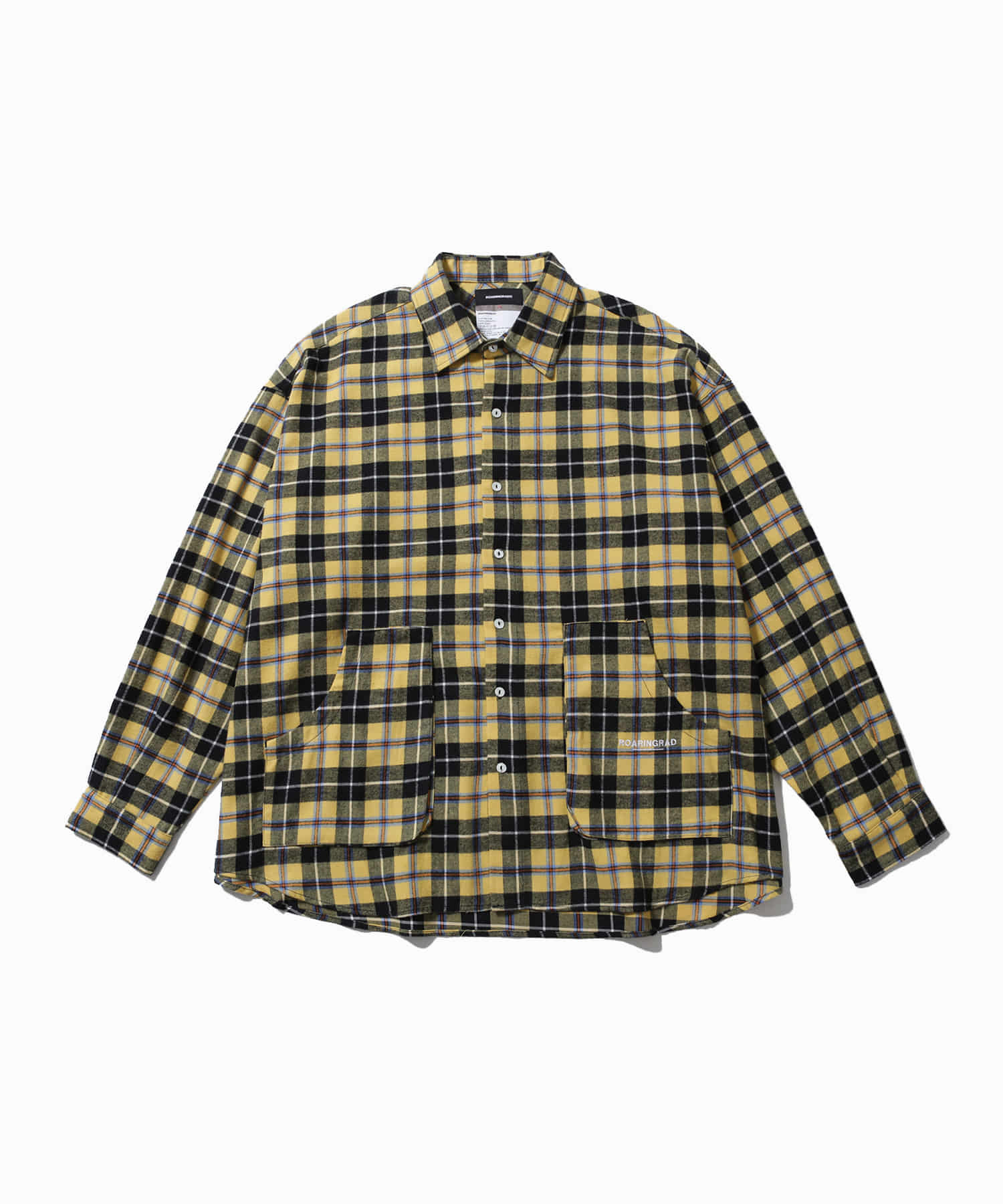 pocket check flannel shirt yellow - 로어링라드(ROARINGRAD)