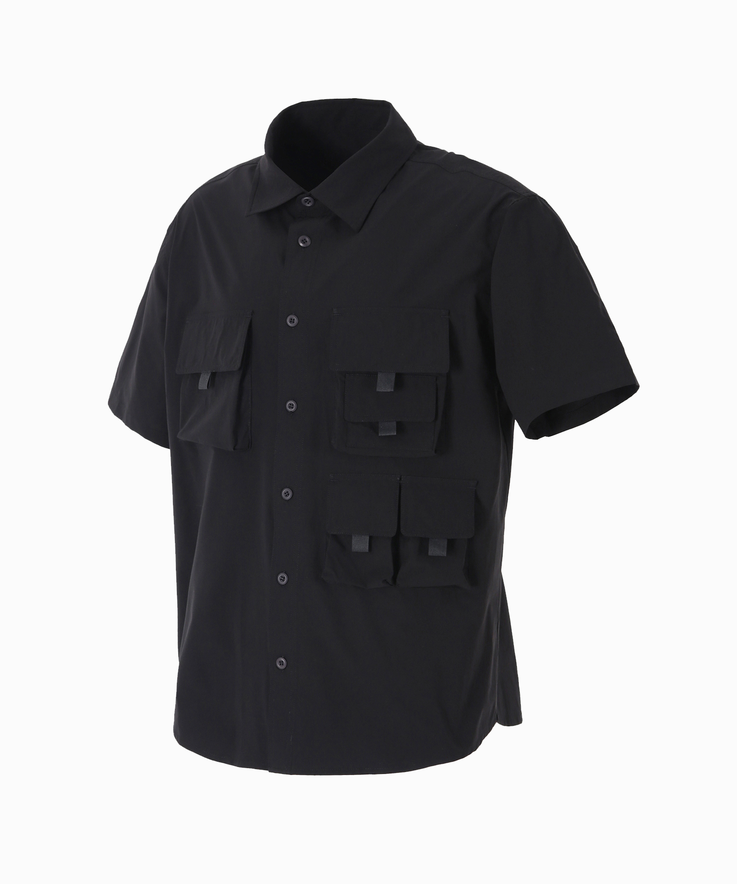 utility pocket half shirt black - 로어링라드(ROARINGRAD)