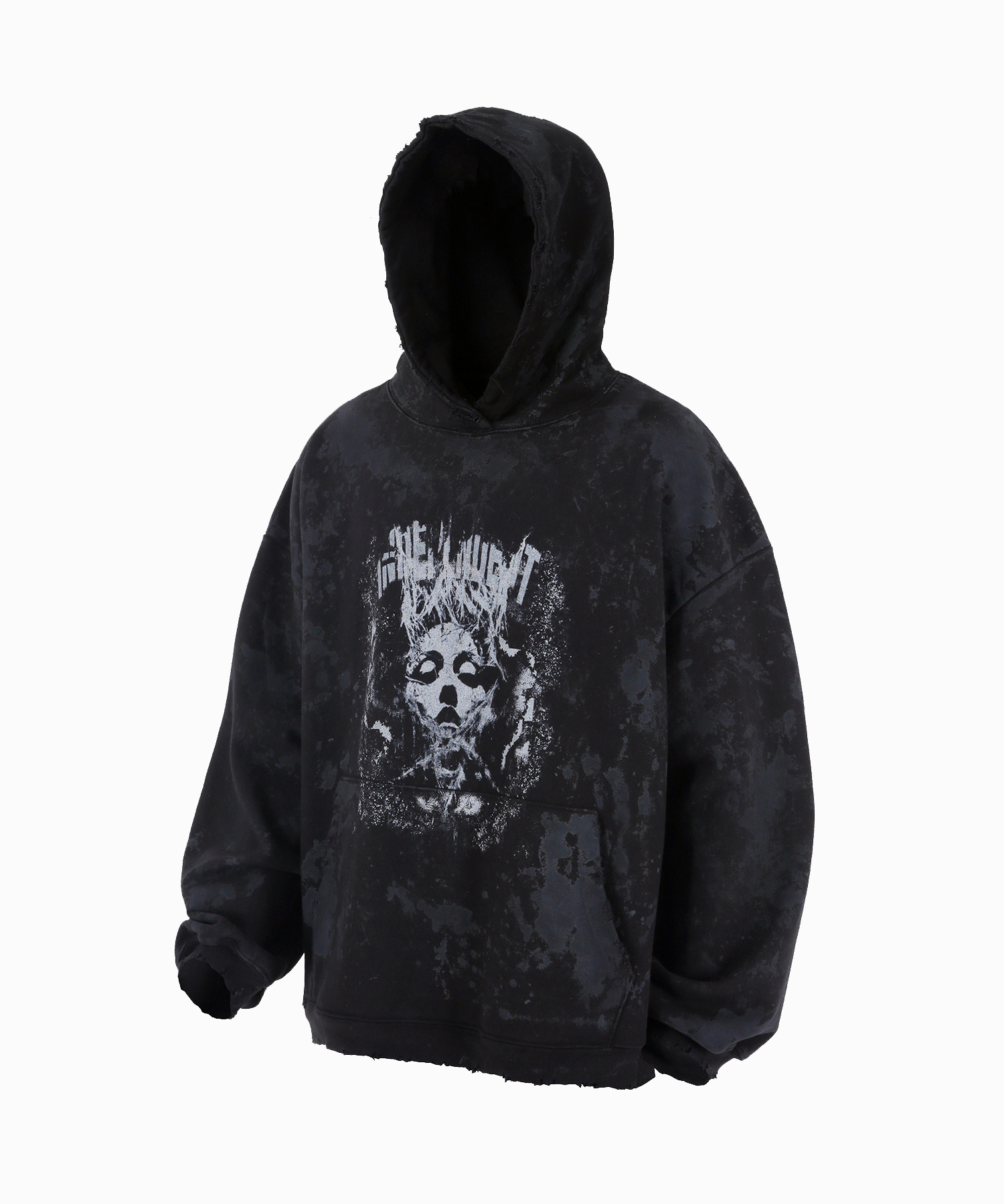 Independent washed hoodie-Dirty black - 로어링라드(ROARINGRAD)