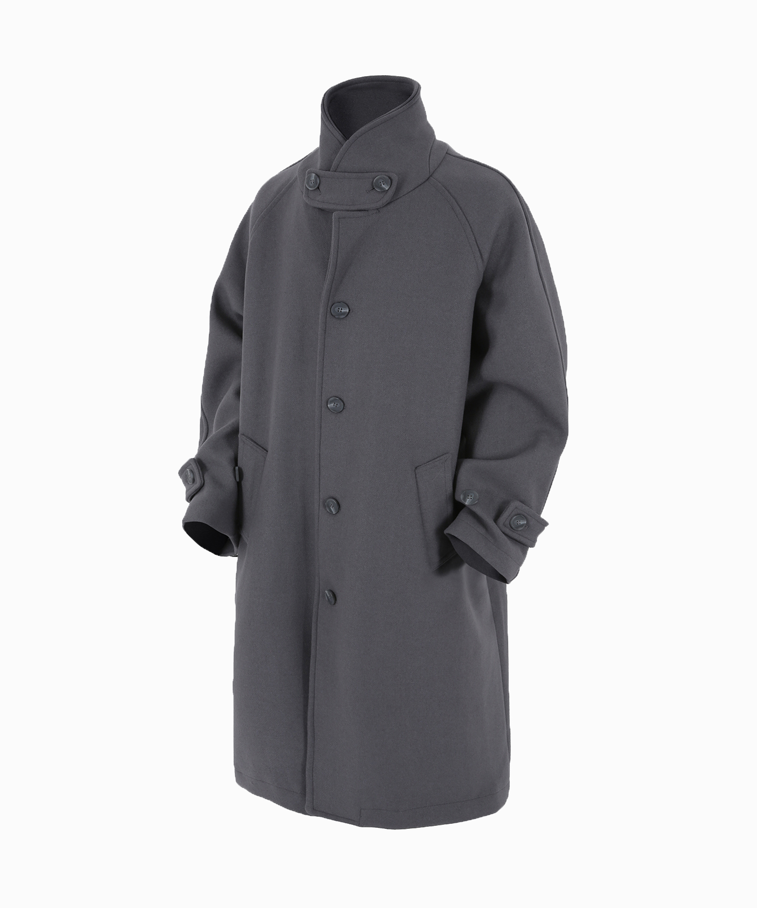 wool over balmacaan coat gray - 로어링라드(ROARINGRAD)